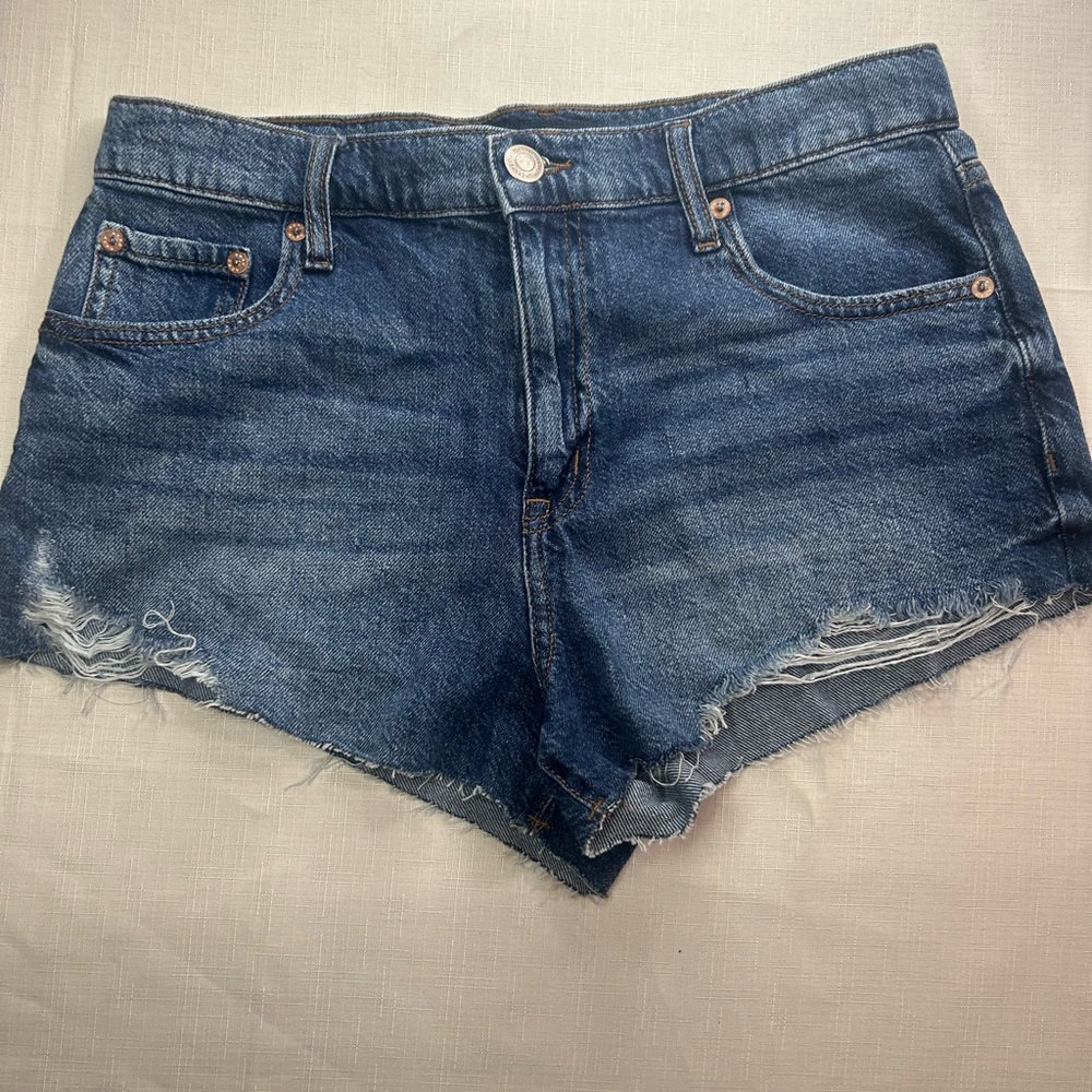 Aeropostale vintage shorty Blue Jean Shorts Distressed size 6